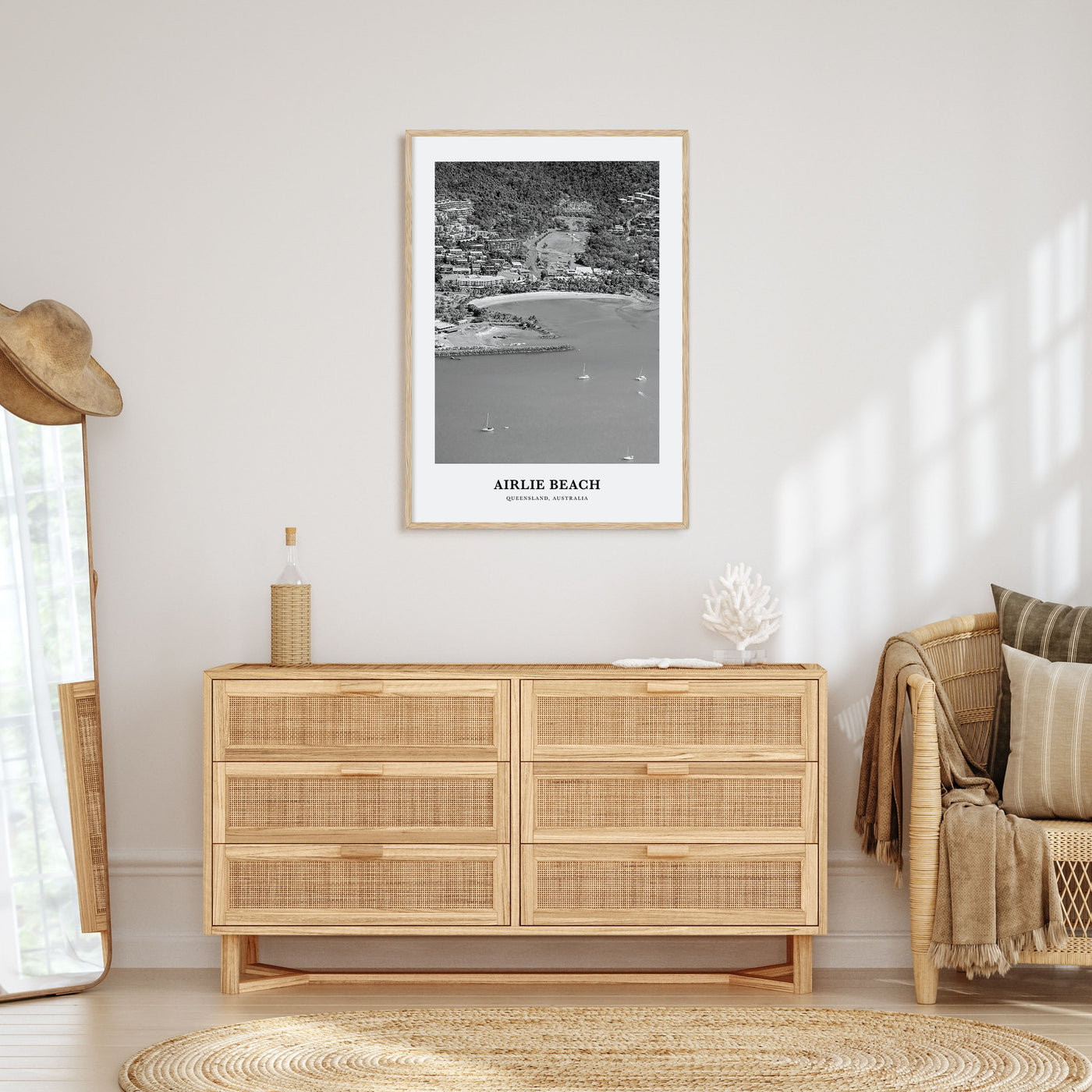 Airlie Beach Portrait B&W Poster