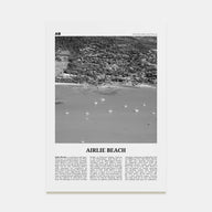 Airlie Beach Travel B&W Poster