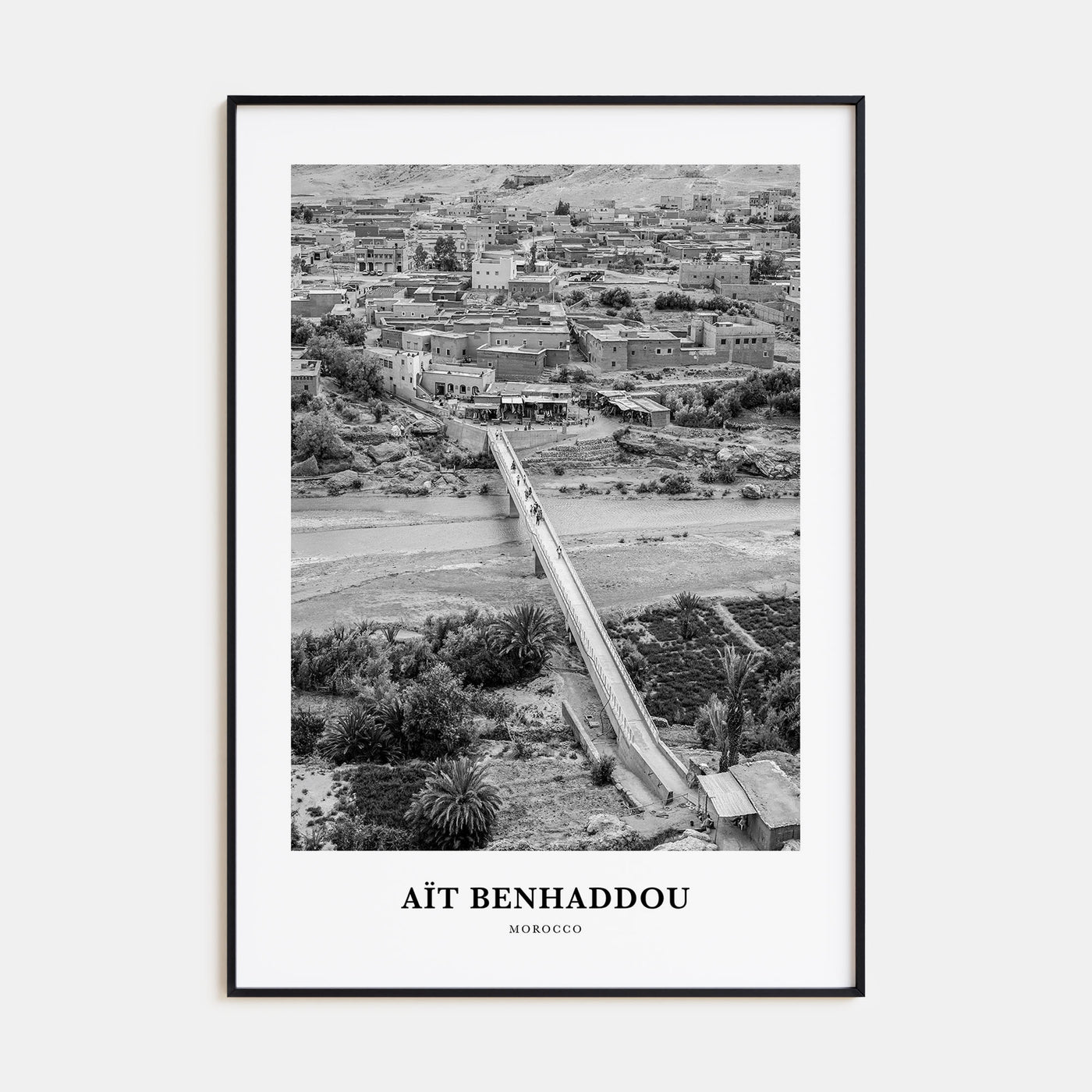 Aït Benhaddou Portrait B&W Poster