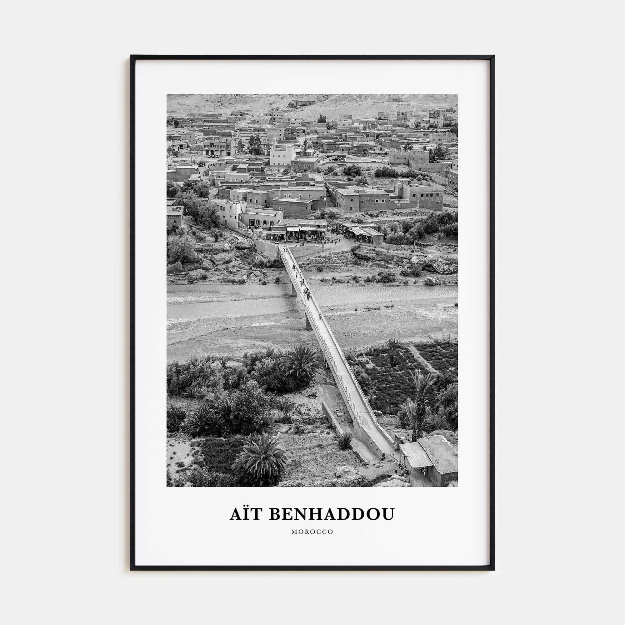 Aït Benhaddou Portrait B&W Poster