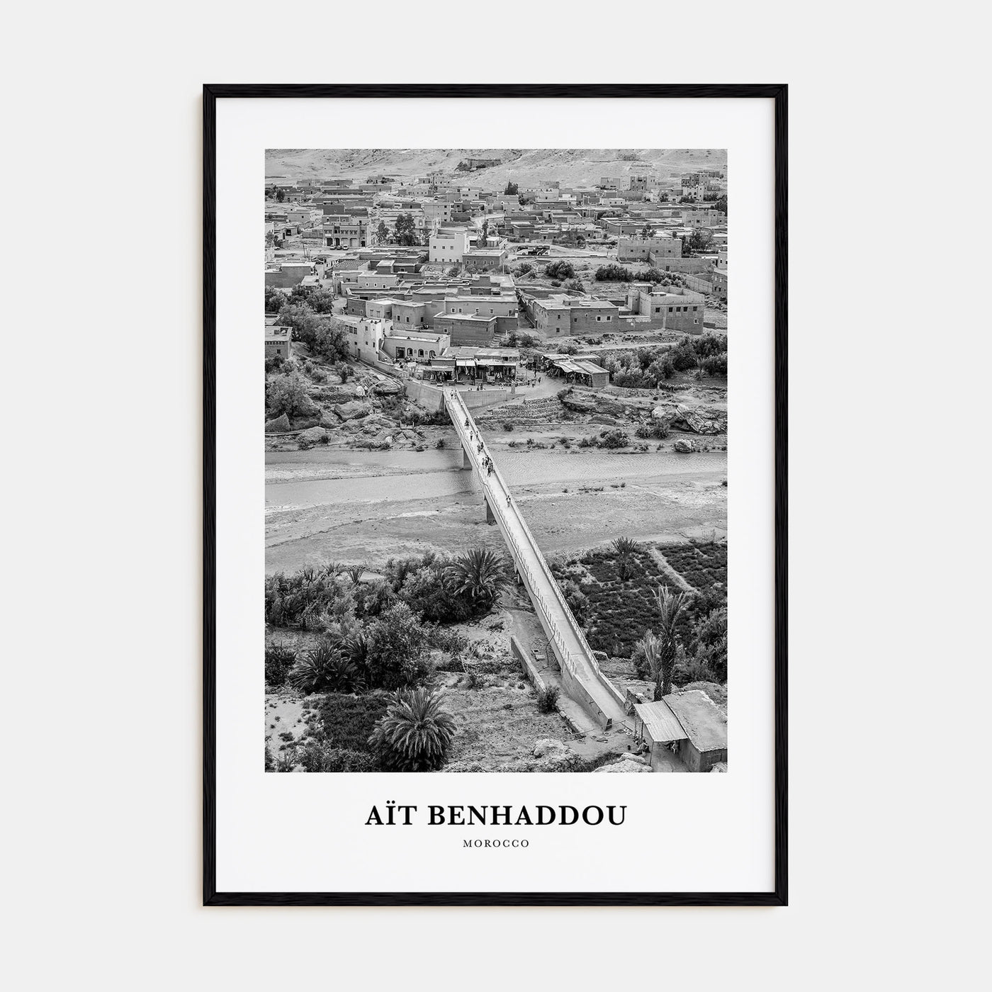 Aït Benhaddou Portrait B&W Poster