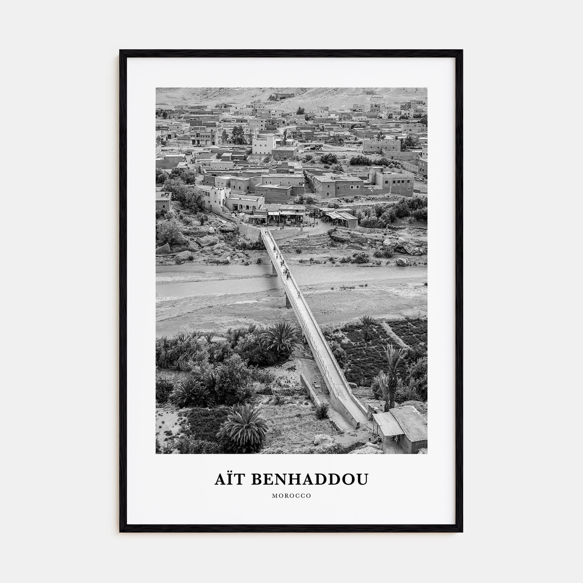 Aït Benhaddou Portrait B&W Poster