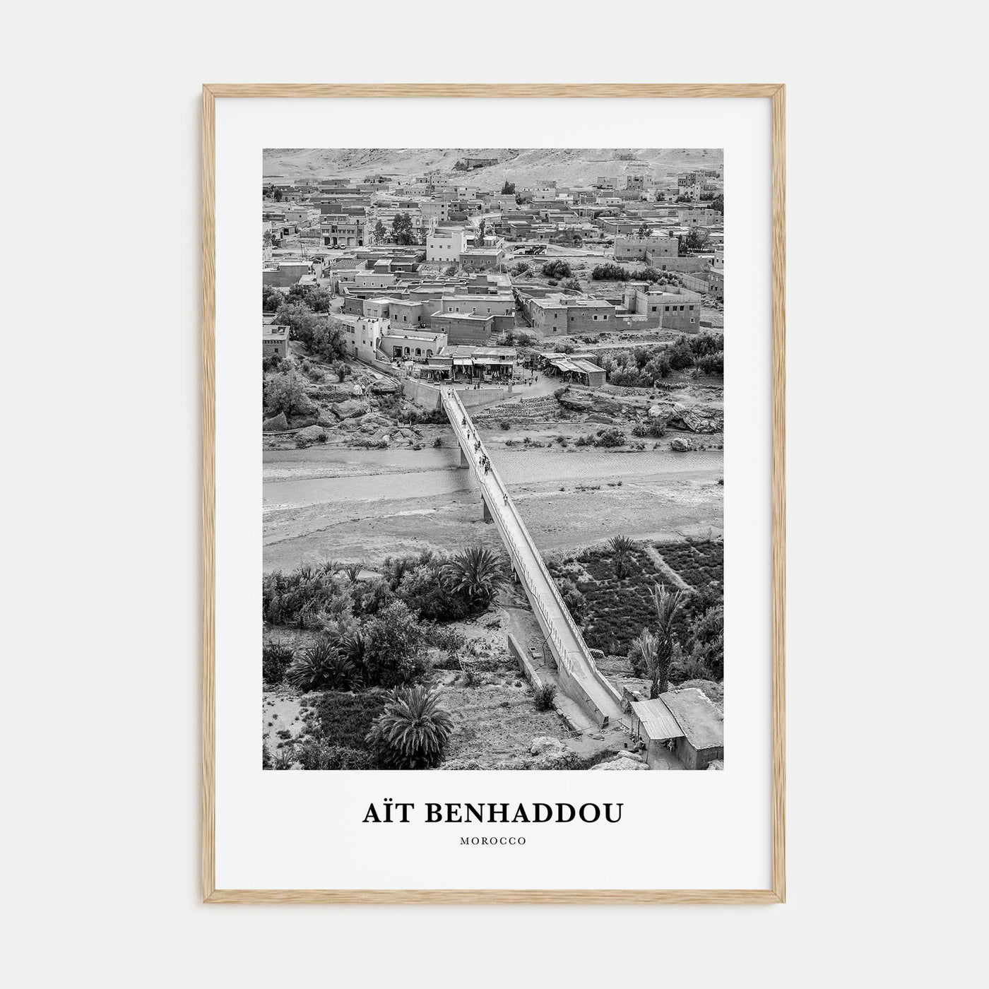 Aït Benhaddou Portrait B&W Poster