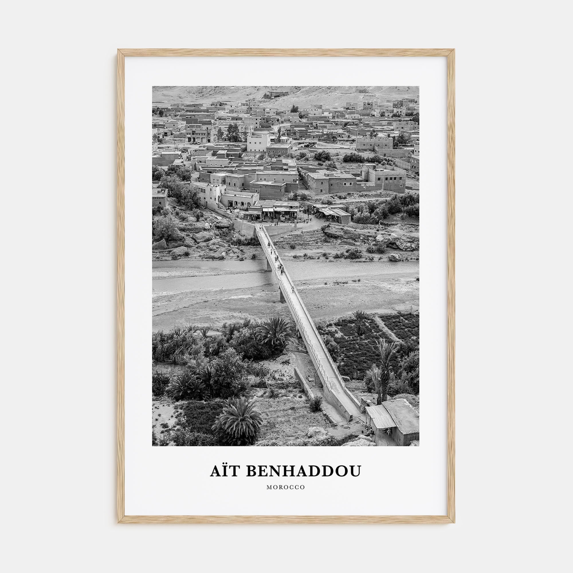 Aït Benhaddou Portrait B&W Poster