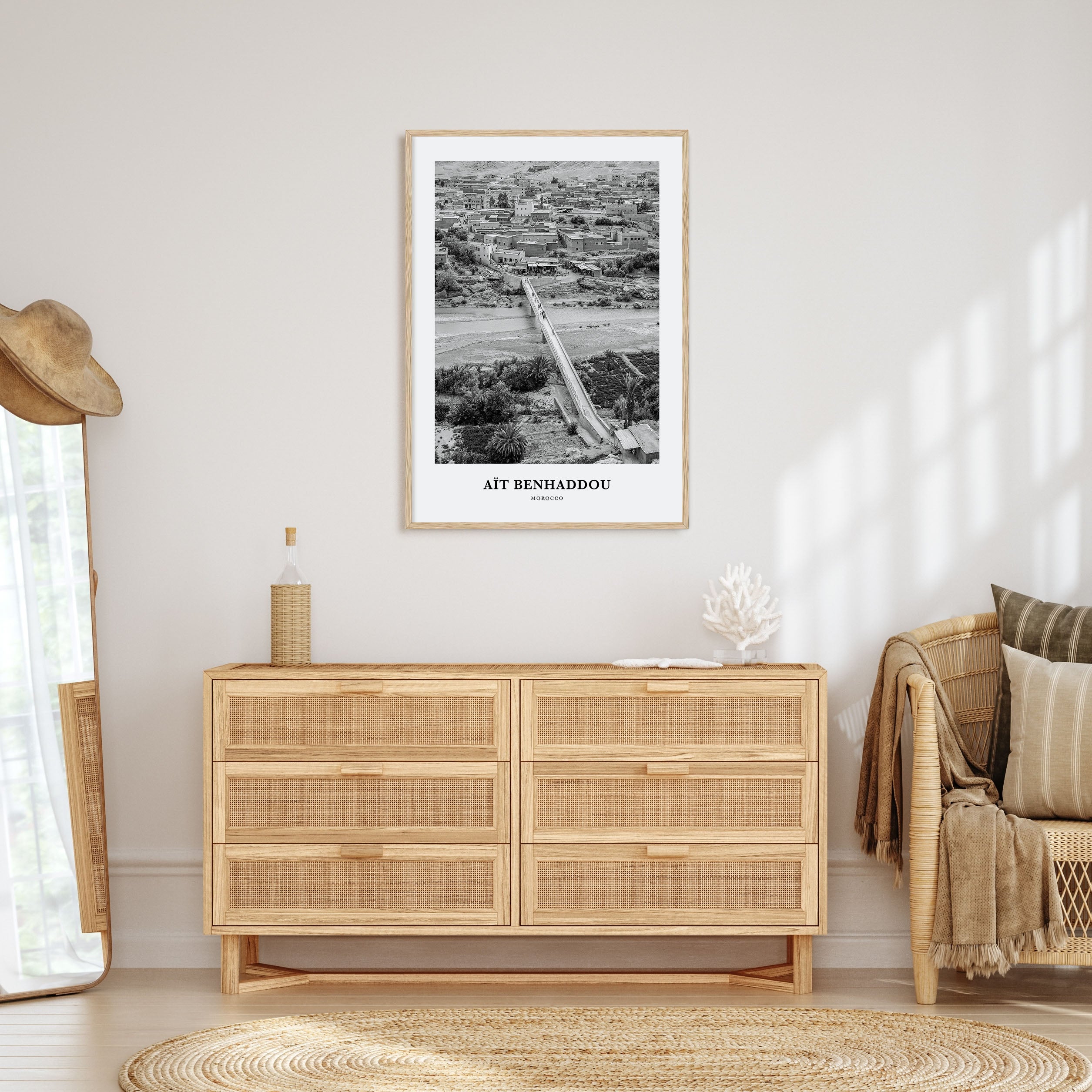 Aït Benhaddou Portrait B&W Poster