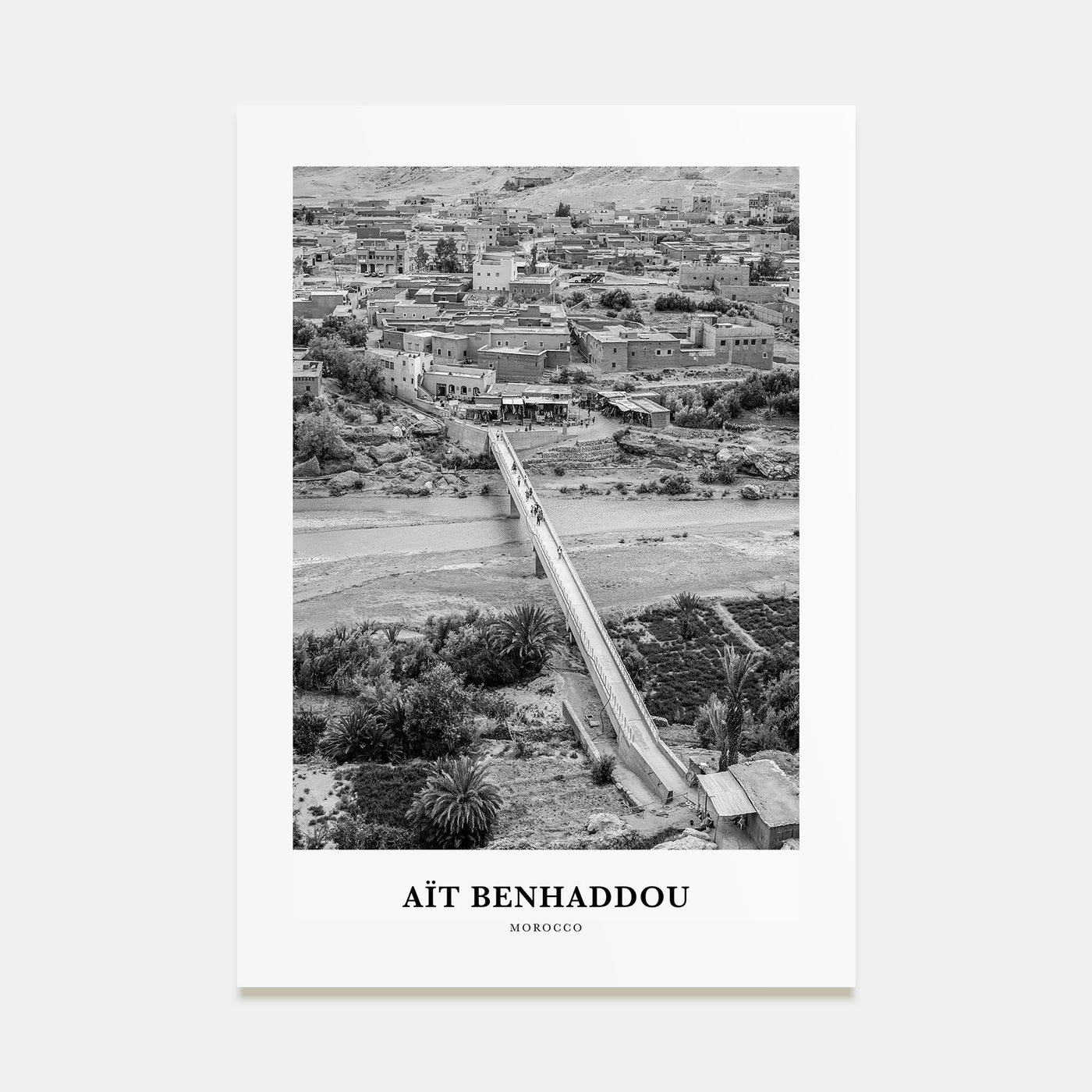 Aït Benhaddou Portrait B&W Poster