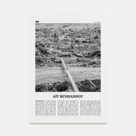 Aït Benhaddou Travel B&W Poster