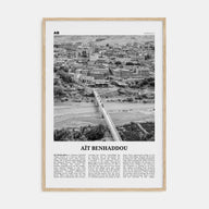 Aït Benhaddou Travel B&W Poster