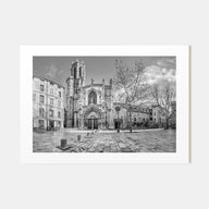 Aix-en-Provence Landscape B&W Poster