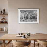 Aix-en-Provence Landscape B&W Poster