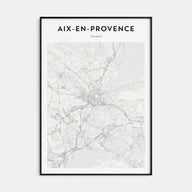 Aix-en-Provence Map Portrait Poster