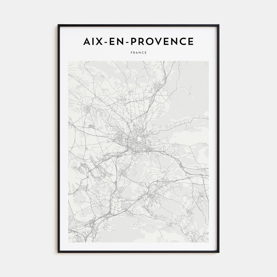Aix-en-Provence Map Portrait Poster