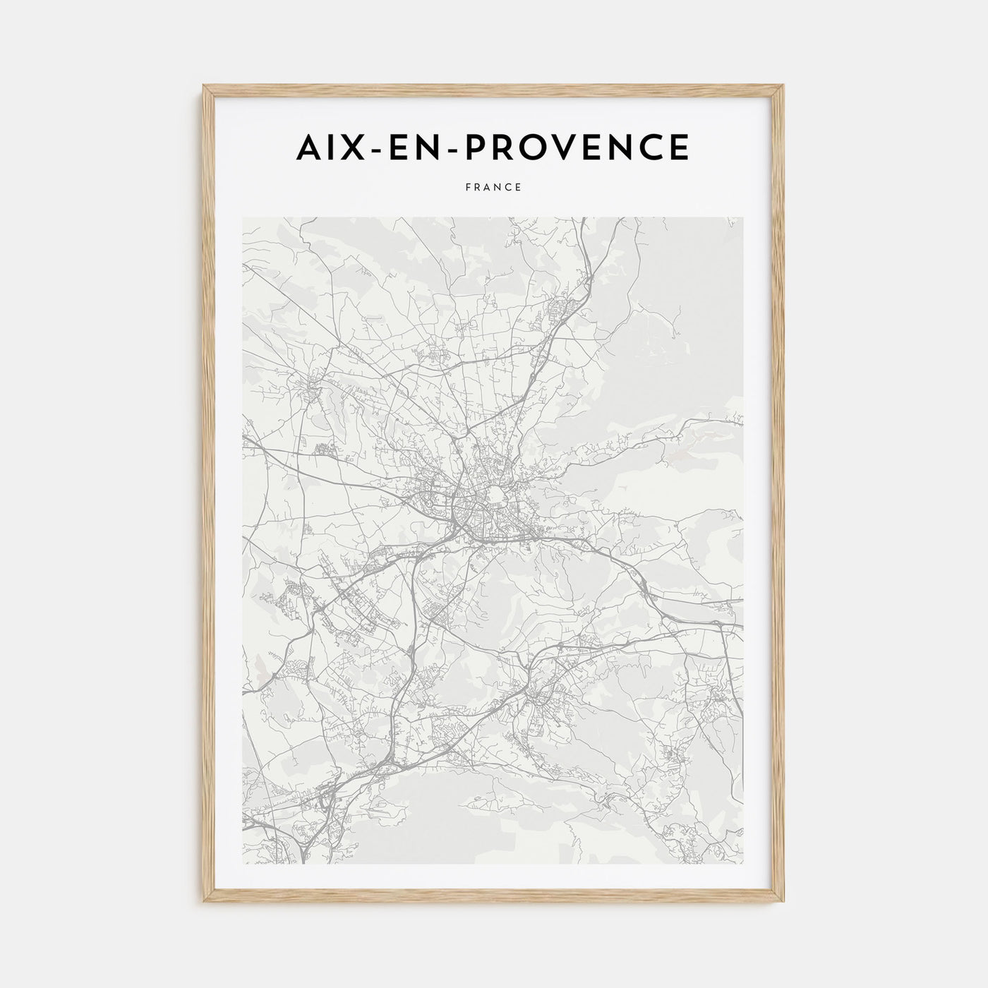 Aix-en-Provence Map Portrait Poster