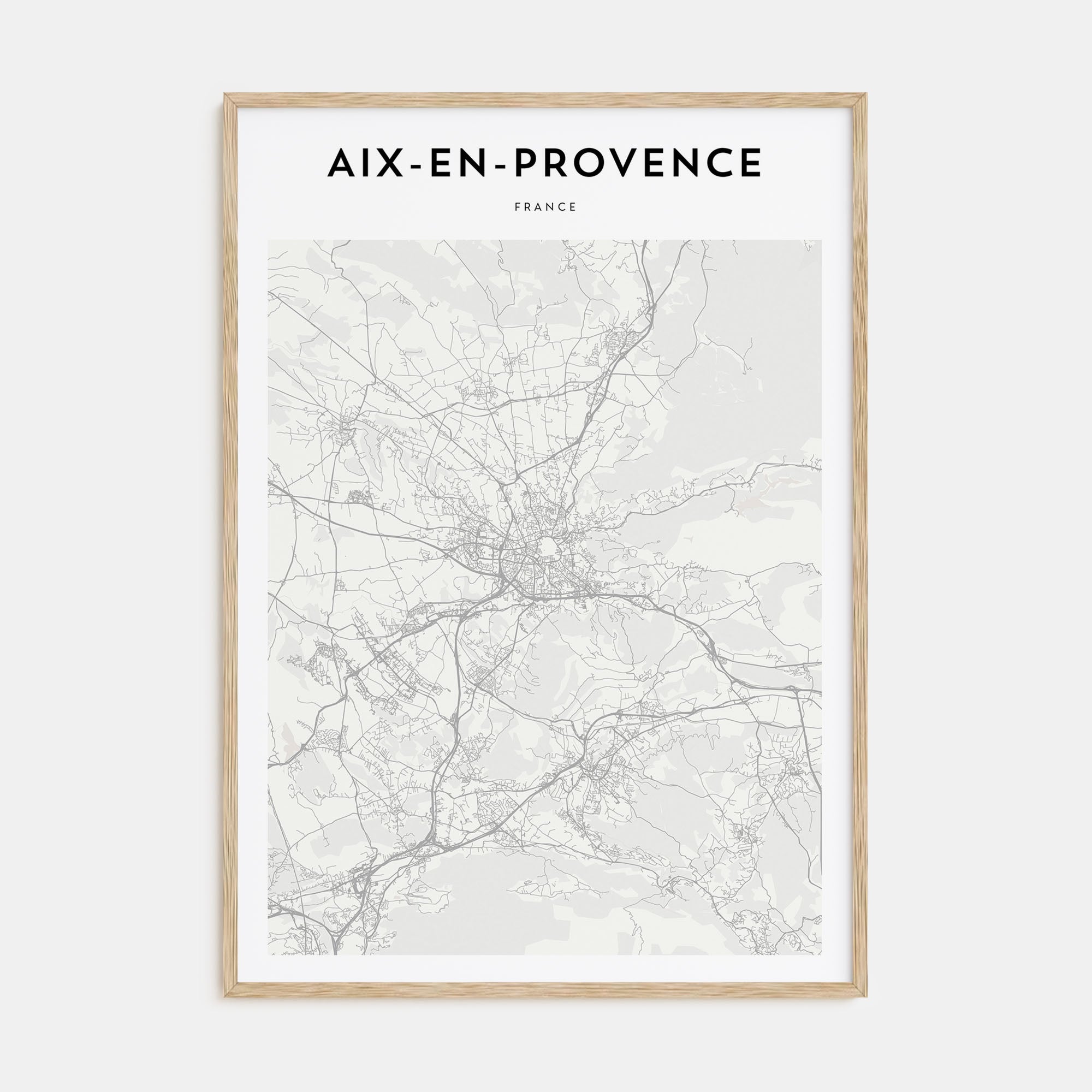 Aix-en-Provence Map Portrait Poster