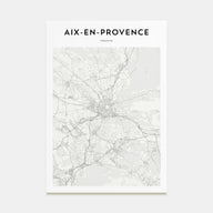 Aix-en-Provence Map Portrait Poster