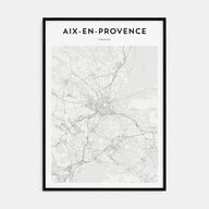 Aix-en-Provence Map Portrait Poster