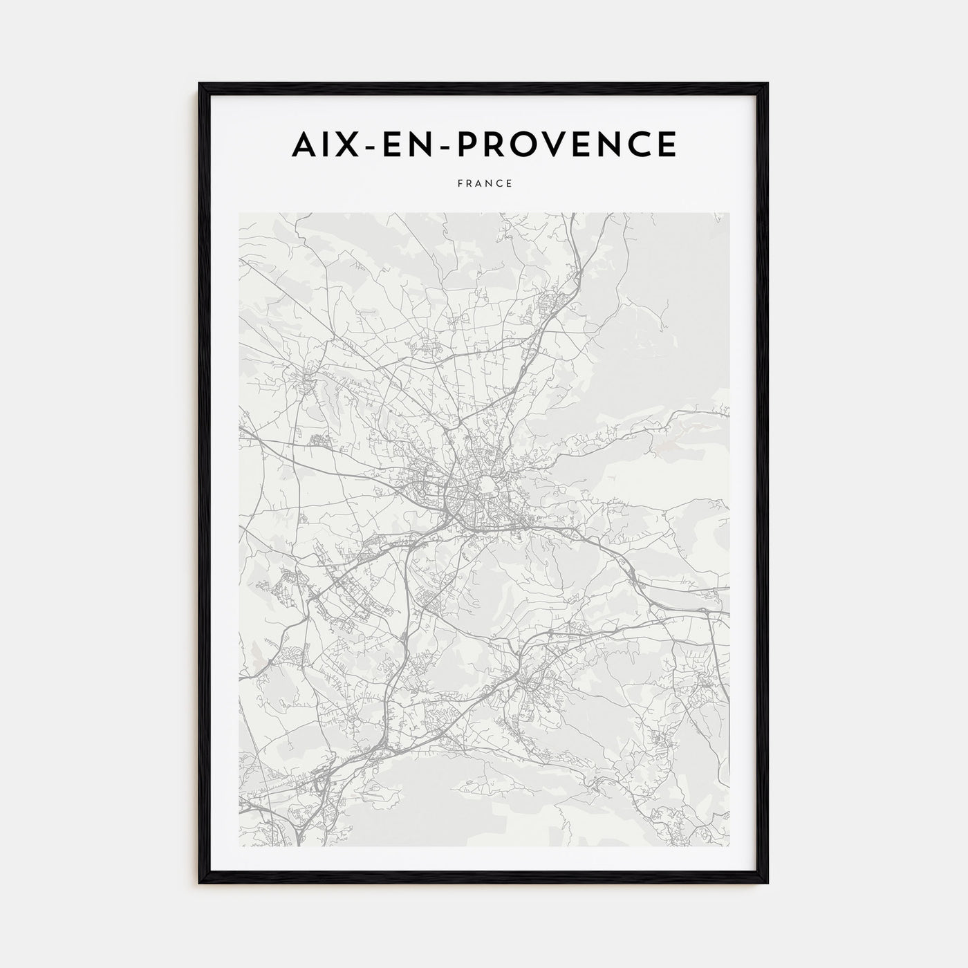 Aix-en-Provence Map Portrait Poster