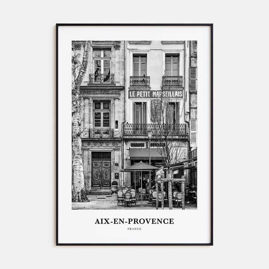 Aix-en-Provence Portrait B&W No 1 Poster