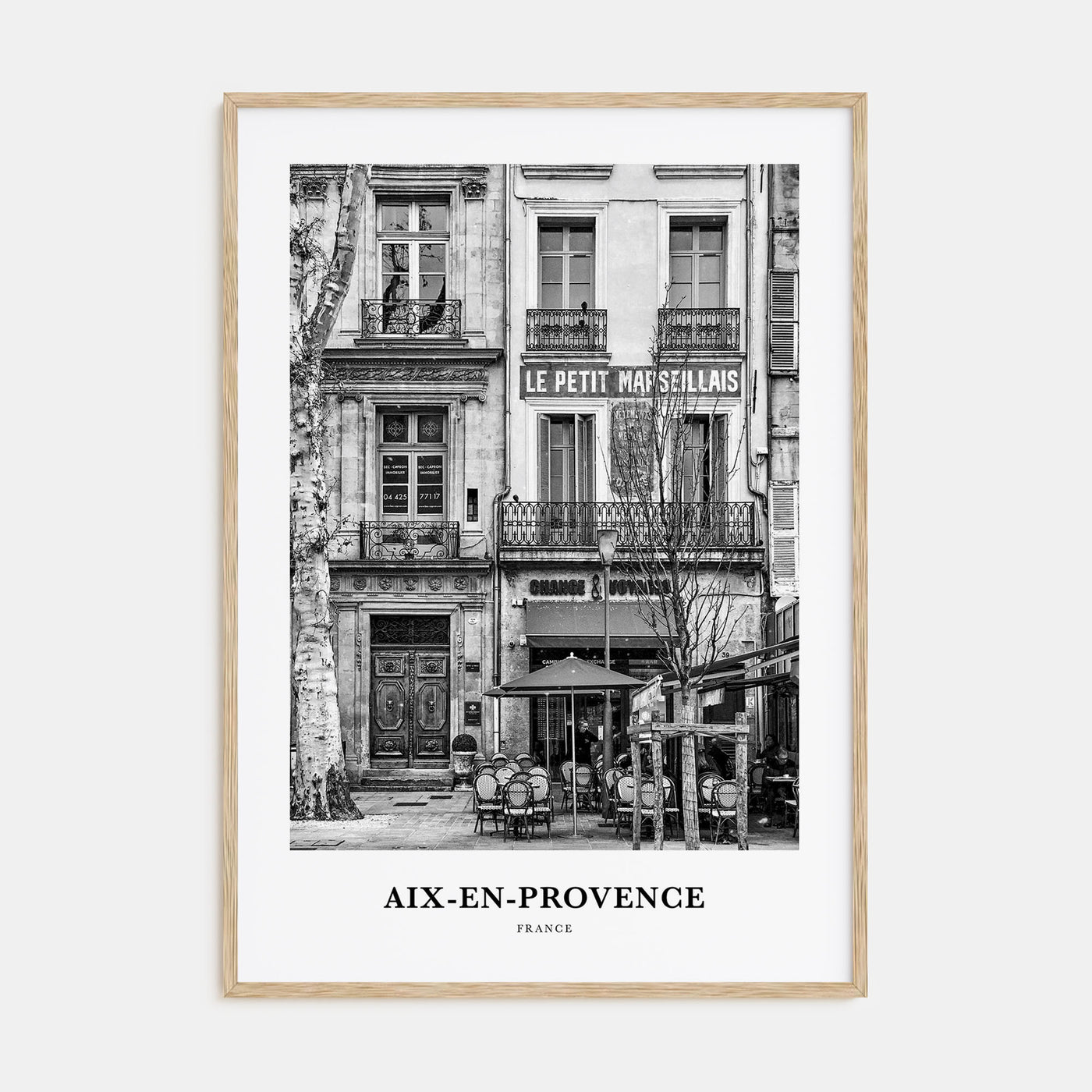 Aix-en-Provence Portrait B&W No 1 Poster