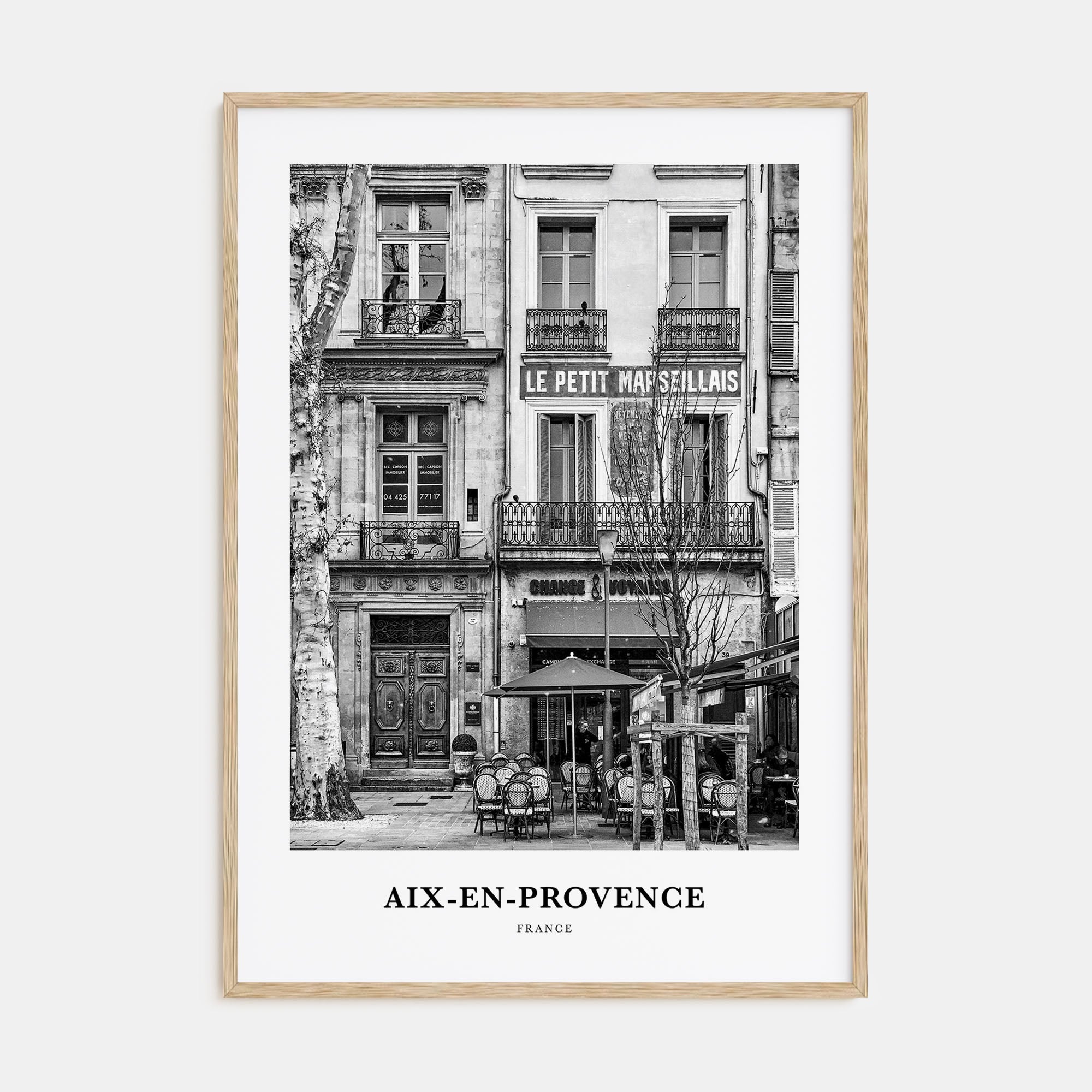 Aix-en-Provence Portrait B&W No 1 Poster