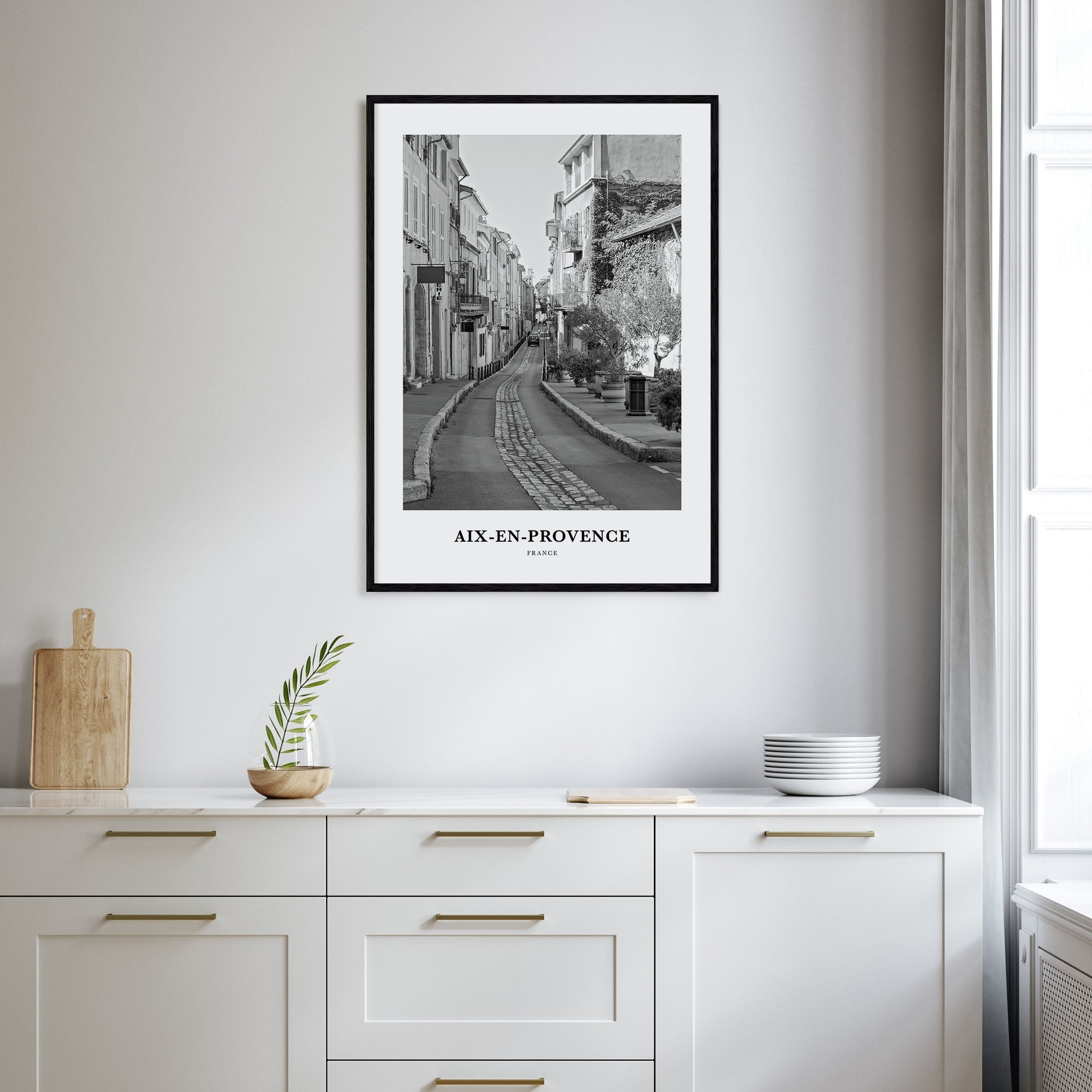 Aix-en-Provence Portrait B&W No 2 Poster