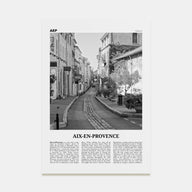 Aix-en-Provence Travel B&W No 2 Poster