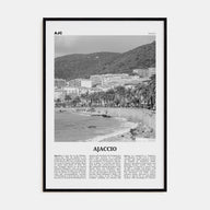 Ajaccio Travel B&W Poster