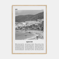 Ajaccio Travel B&W Poster