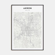 Akron Map Portrait Poster