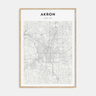 Akron Map Portrait Poster