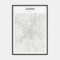 Akron Map Portrait Poster