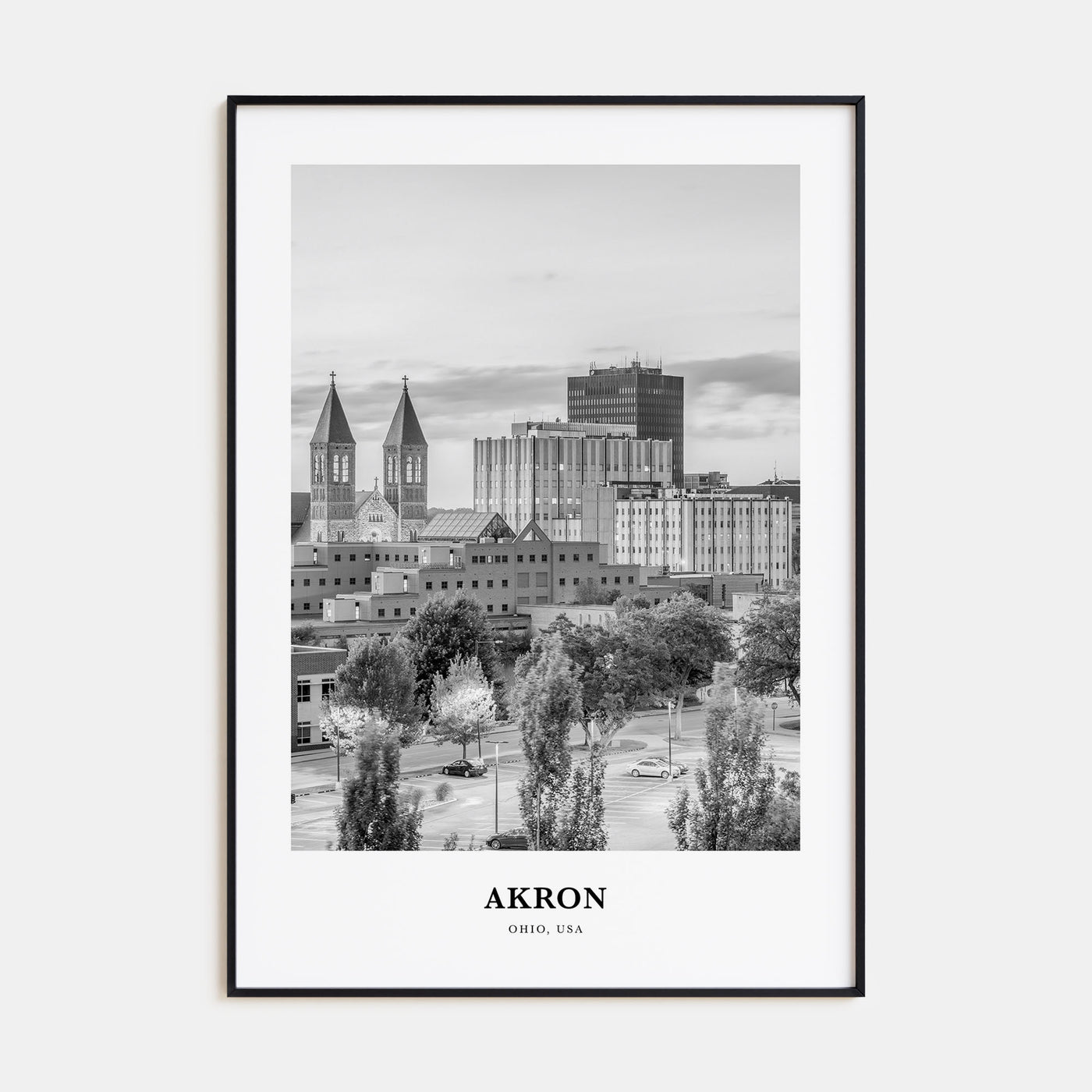 Akron Portrait B&W Poster