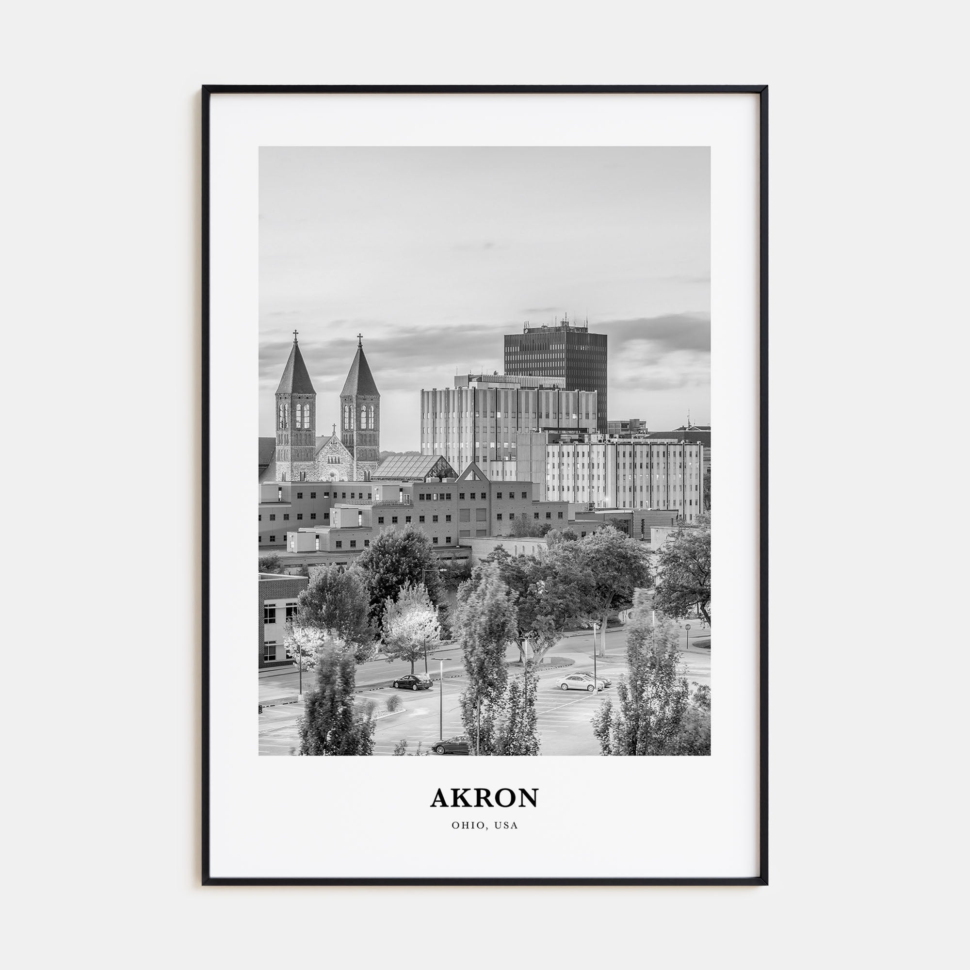 Akron Portrait B&W Poster