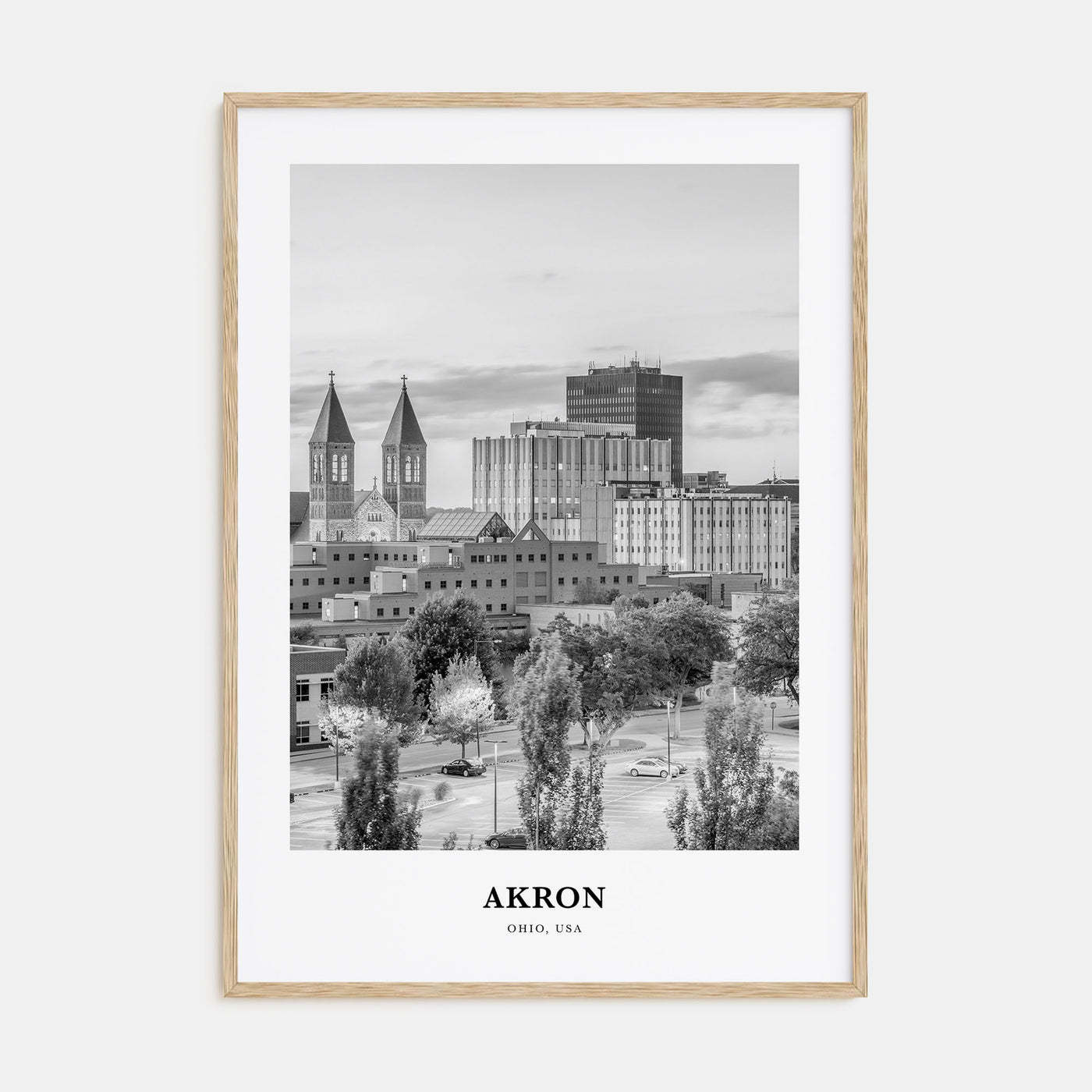 Akron Portrait B&W Poster