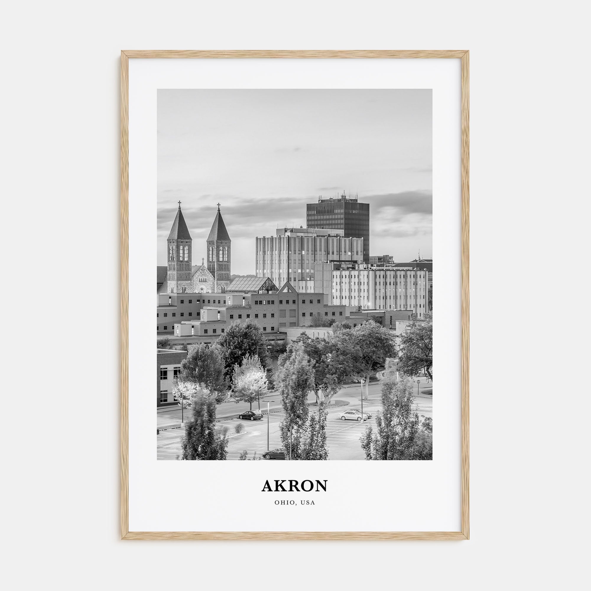 Akron Portrait B&W Poster