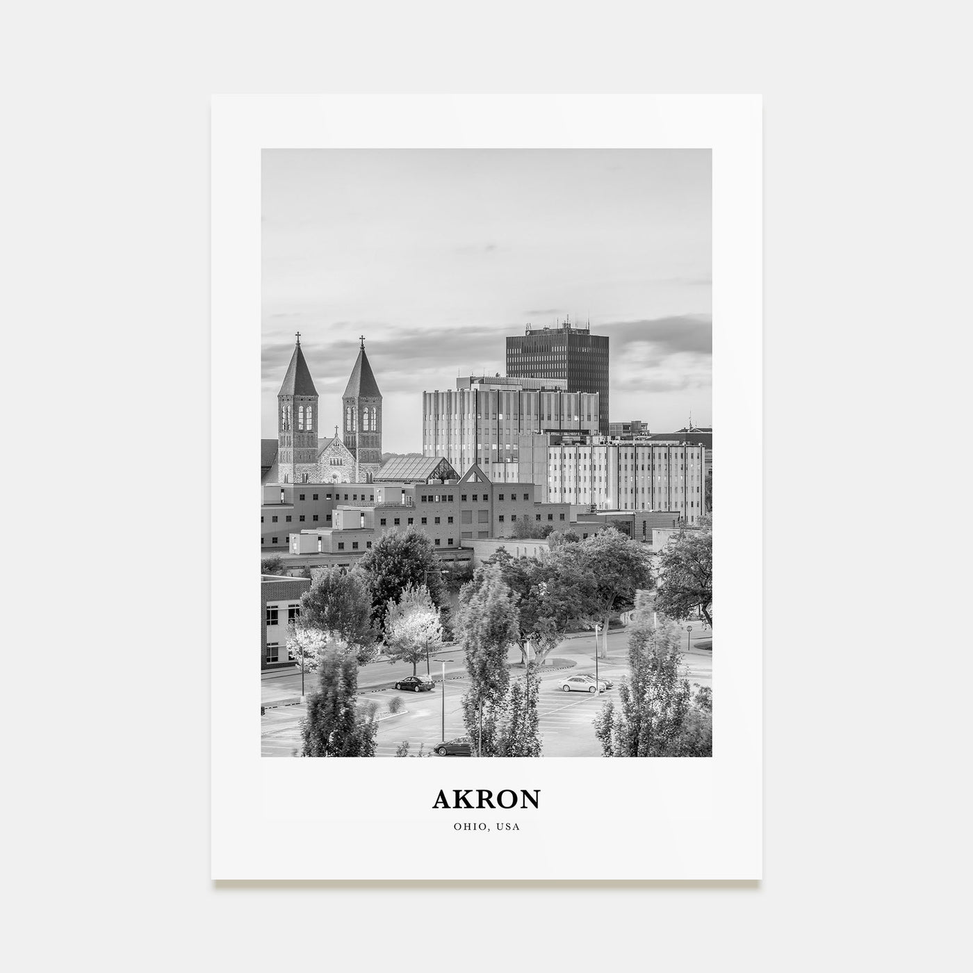 Akron Portrait B&W Poster