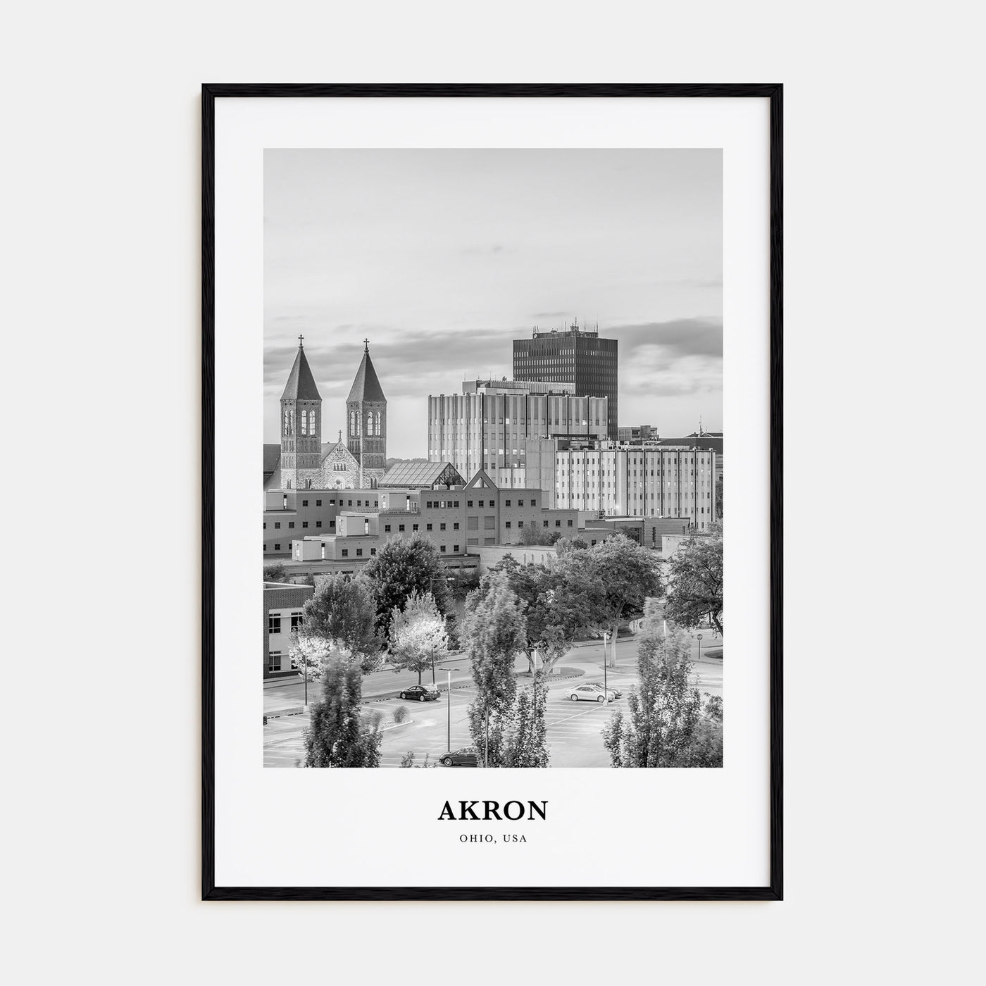 Akron Portrait B&W Poster