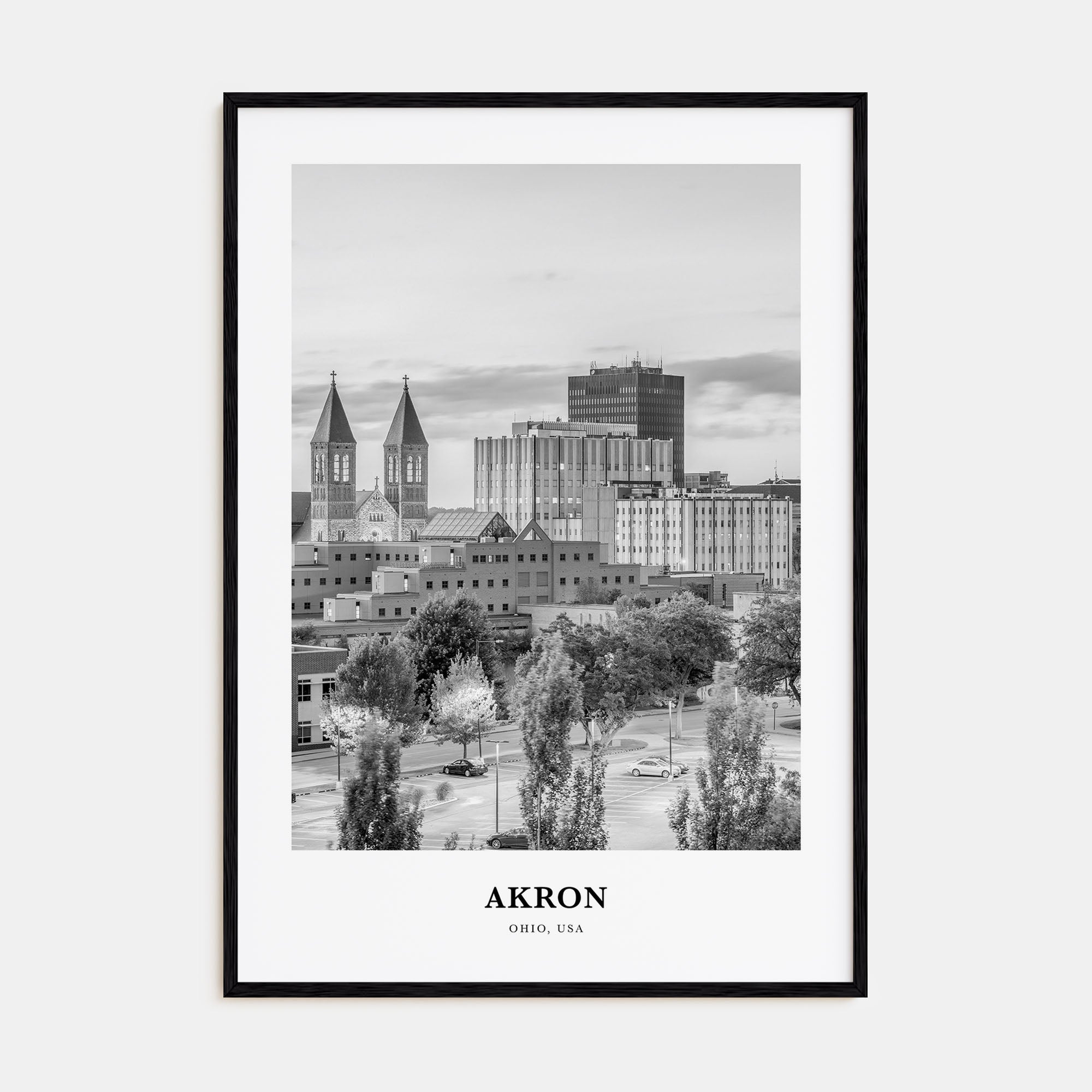 Akron Portrait B&W Poster