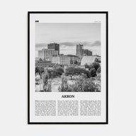 Akron Travel B&W Poster