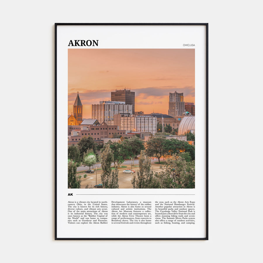 Akron Travel Color Poster