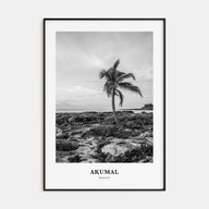 Akumal Portrait B&W Poster