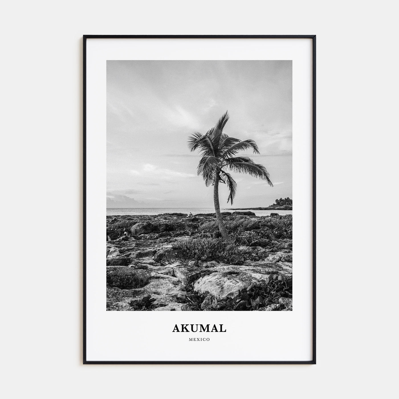 Akumal Portrait B&W Poster