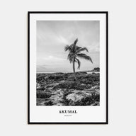 Akumal Portrait B&W Poster