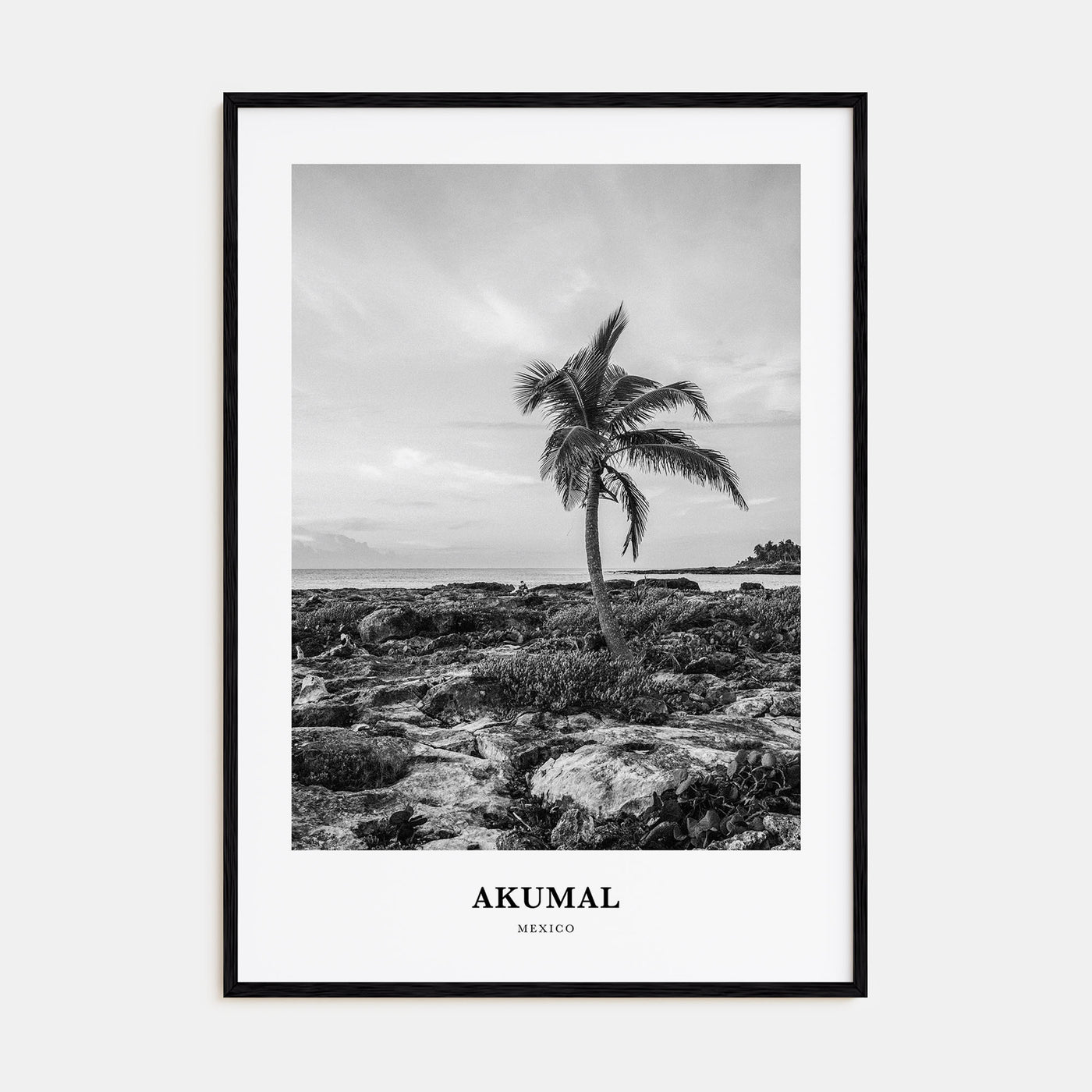 Akumal Portrait B&W Poster
