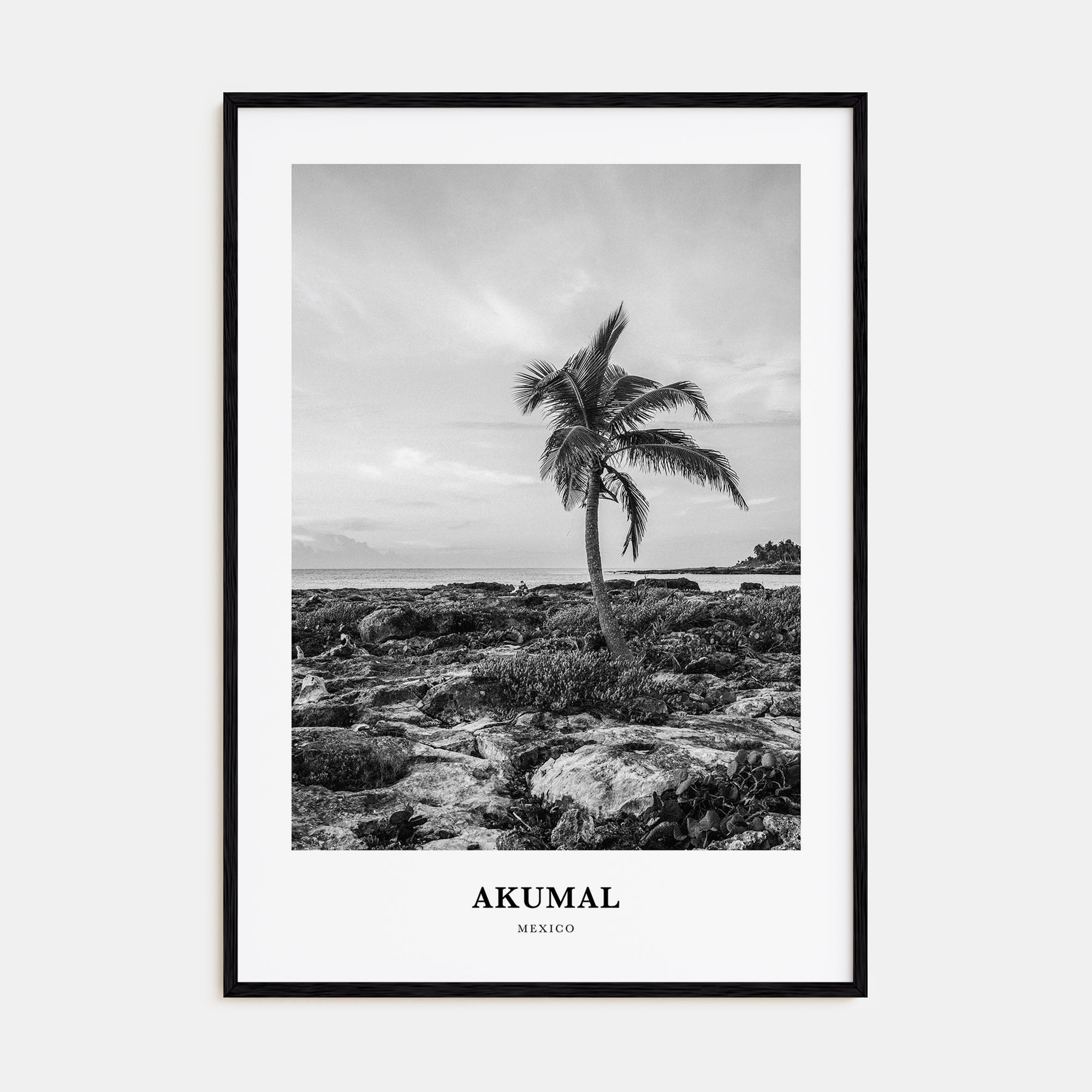 Akumal Portrait B&W Poster