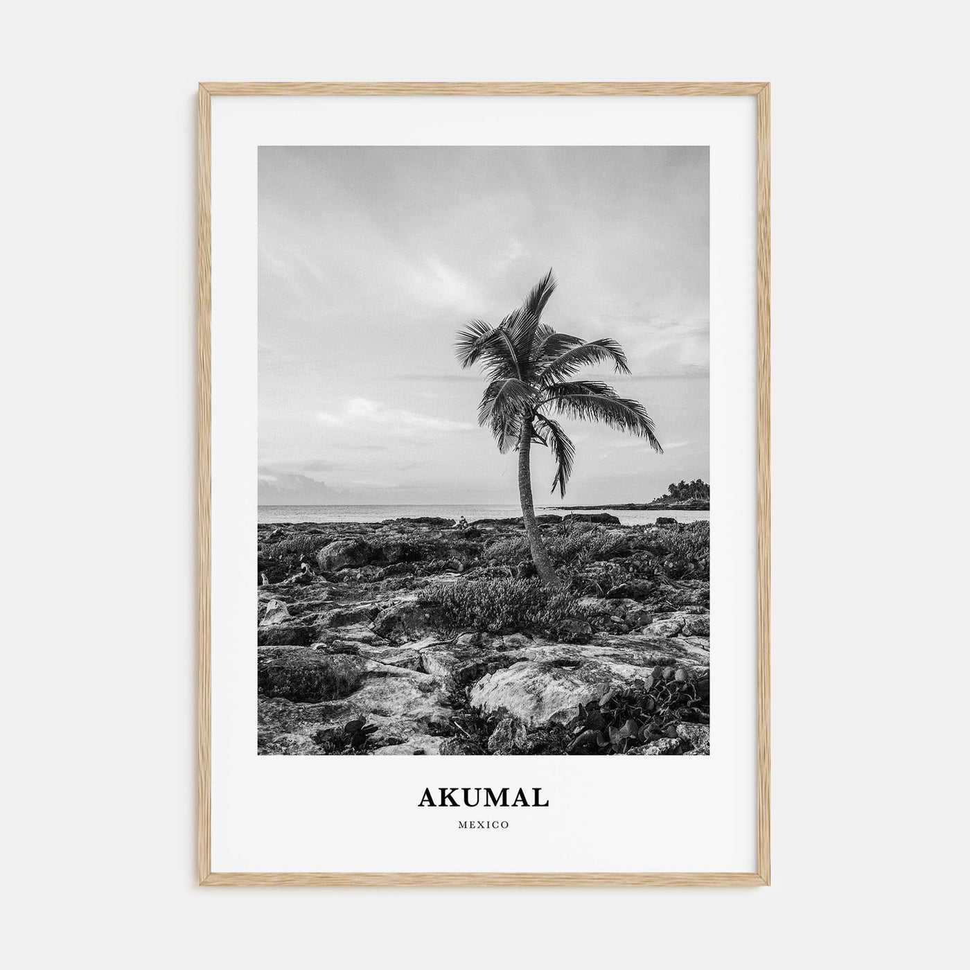 Akumal Portrait B&W Poster