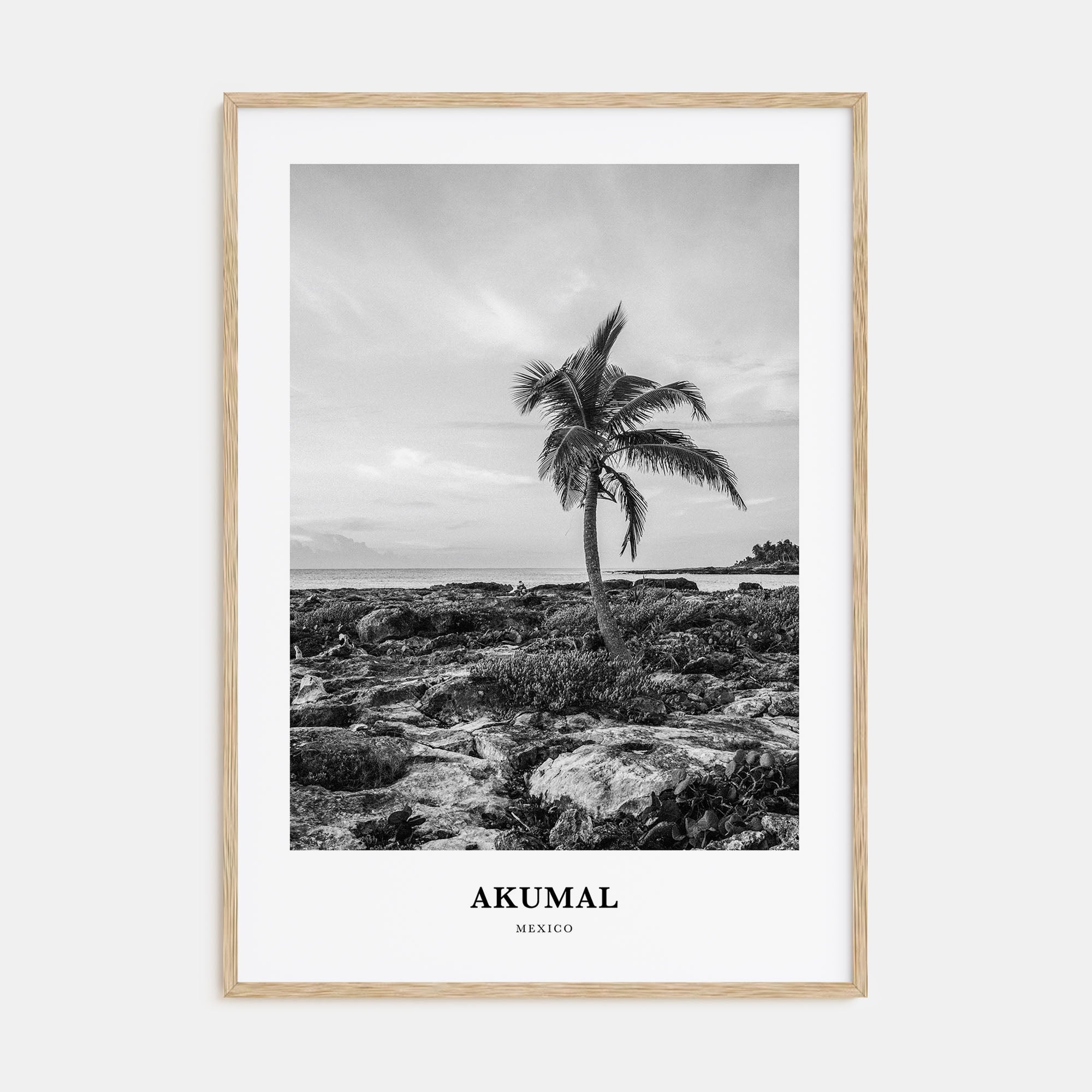 Akumal Portrait B&W Poster