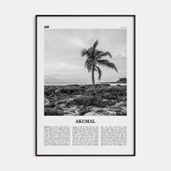 Akumal Travel B&W Poster