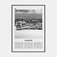 Akureyri Travel B&W Poster