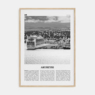Akureyri Travel B&W Poster